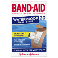 Band Aid Waterproof Tough Strips 20
