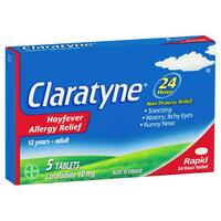 Claratyne Hayfever Allergy Relief 5 Tablets