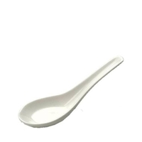 Plastic Chinese Soup Spoon White