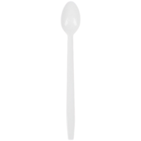 Plastic Long Soda Spoon White