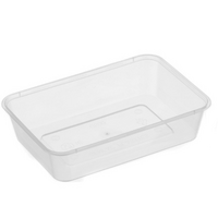 Genfac Rectangle Containers Clear 1000ml x 500