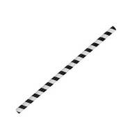 Paper Straw Regular 6mm x 197mm Black Stripes