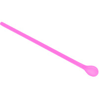 Plastic Drinking Spoon Straw Pink