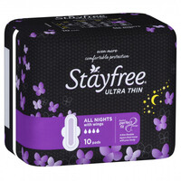 Stayfree All Night Ultrathin Wings 10 Pack