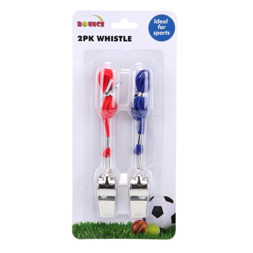 Whistle with cord 2pk