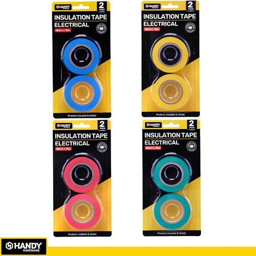 Handy Hardware Insulation Tape Electrical 2pk 4 Assorted Colours