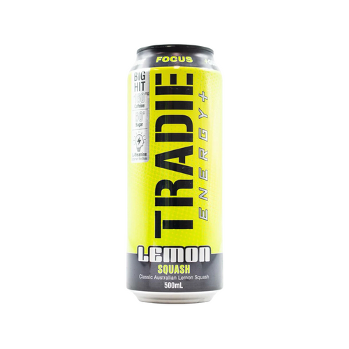 Tradie Energy Drink Lemon Squash 500 ml x 12