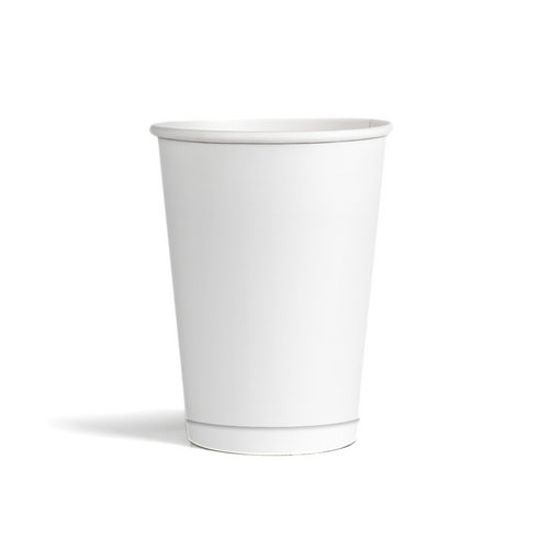 Coffee Cups 12oz Single Wall White Squat x 1000