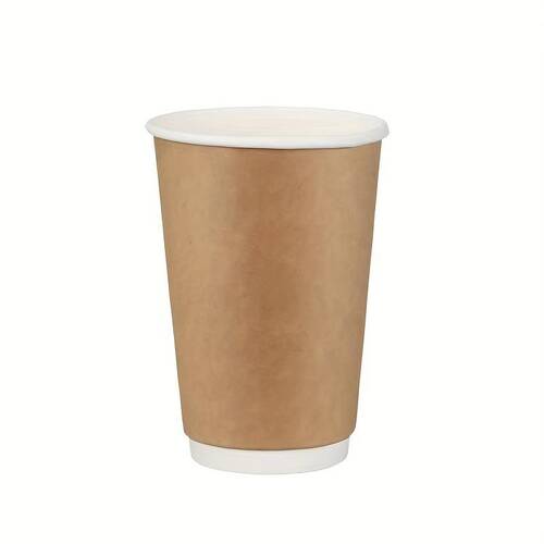 Coffee Cups 8oz Double Wall Kraft Squat x 500