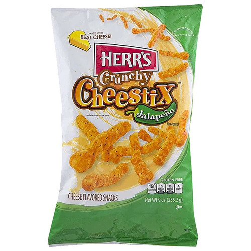 USA Herrs Cheestix Jalapeno 255g x 8