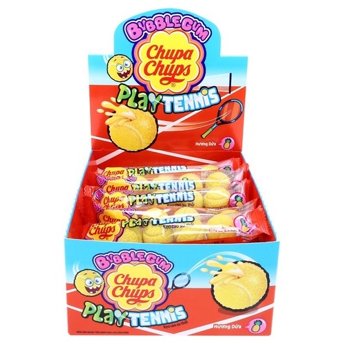 Chupa Chups Bubble Gum Play Tennis - 20Rolls