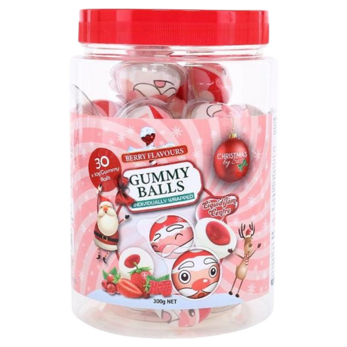 Candy Gummy Ball 30pk 10g Each Berry Flavour