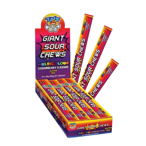 TNT Giant Sour Chews Watermelon 40g x 24