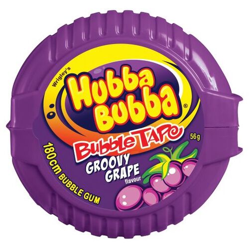 Hubba Bubba Bubble Gum Grape Tape 56g x 12
