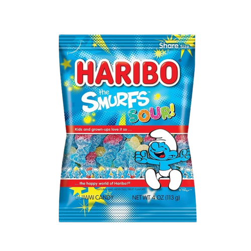 USA Haribo The Sour Smurfs 113g x 12