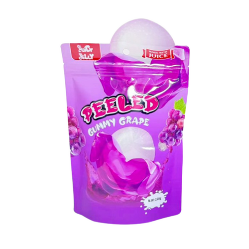 Juicy Jelly Peeled Gummy Grape Hangsell 120g x 12