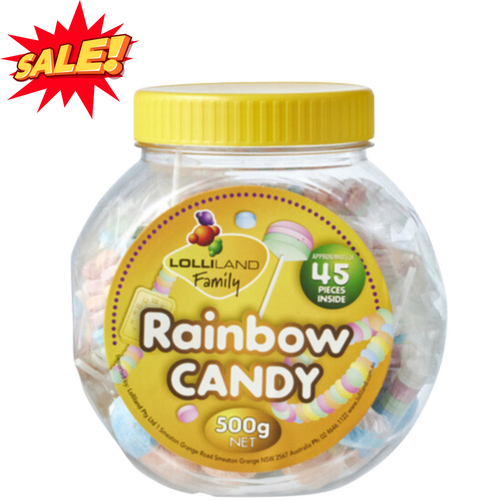 Lolliland Rainbow Candy Jar 500G x 6