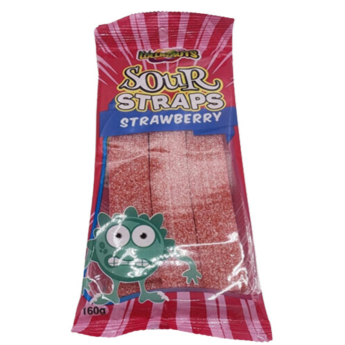 L'Nauts Sour Straps Strawberry 160G x 12