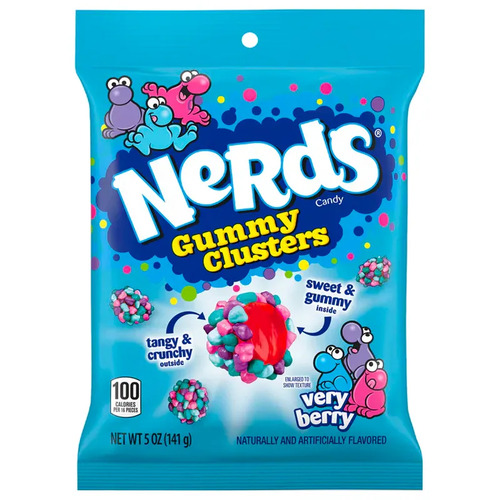 USA Nerds Gummy Clusters Very Berry 141g x 12