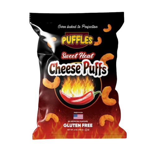 Puffles Sweet Heat Cheese Puffs 170g x 12