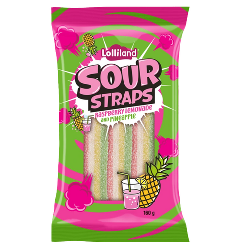Lolliland Sour Straps Berry Twist 160g x 12