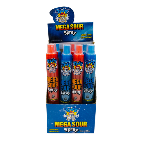 TNT Mega Sour Strawberry & Blue Raspberry Spray 110ml x  12