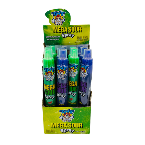 TNT Mega Sour Watermelon & Grape Spray 110ml x 12