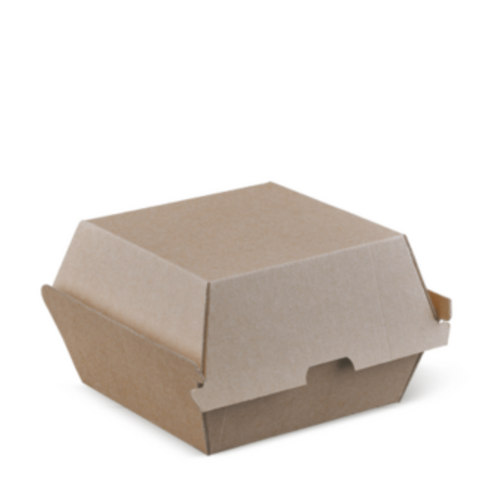 Burger Box Brown Corrugated Kraft Jumbo x 150