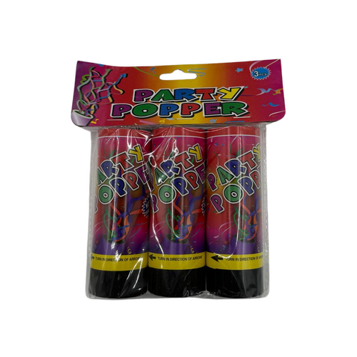 Party Poppers 3PK