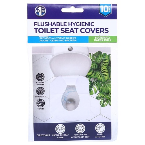Flushable Paper Toilet Seat Covers Disposable 10pk