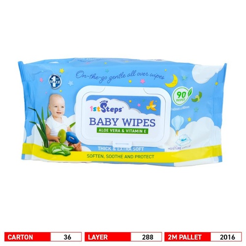 Baby Wipes Aloe & Chamomile 90pc