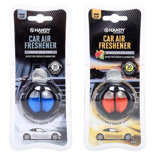 Car Vent Air Freshner 4ml 2 Assorted Scents Hawaiian Holiday and Fresh New Car Scent
