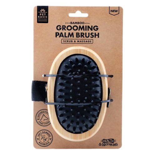 Dog Grooming Palm Brush Grey