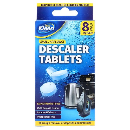 Descaler Tablets 8pk - Includes 8 x 1.5g (Individual Tablets Ø3.5cm x 7mm)