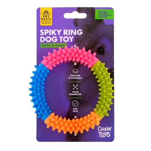 Dog Toy Round Colourful 15cm Diameter Assorted Colours