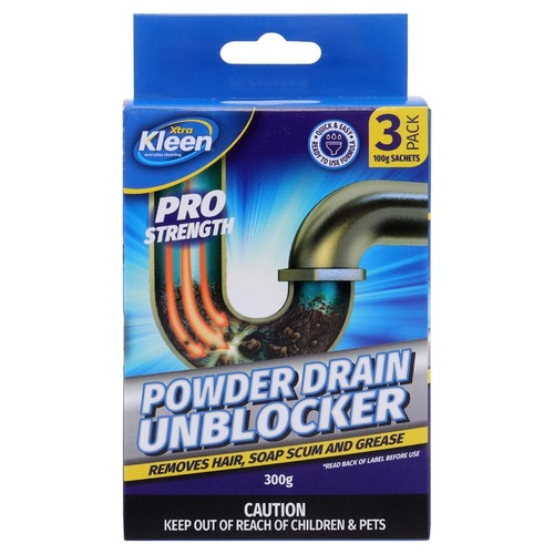 Drain Unblocker Powder 3 x 100g Sachets