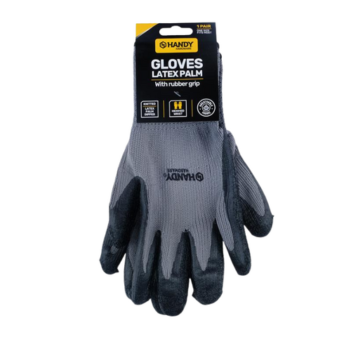 Gloves Latex Palm Grey/Black With Grip Palm - 1