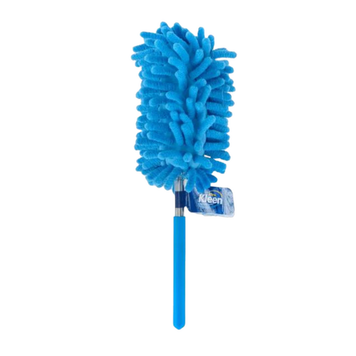 Microfiber Duster with Telescopic Extendable Handle 27cm to 64cm Blue