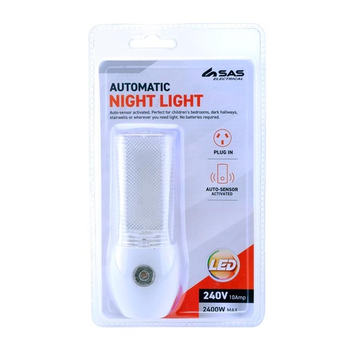Night Light With Auto Sensor 240V 115mm x 40mm
