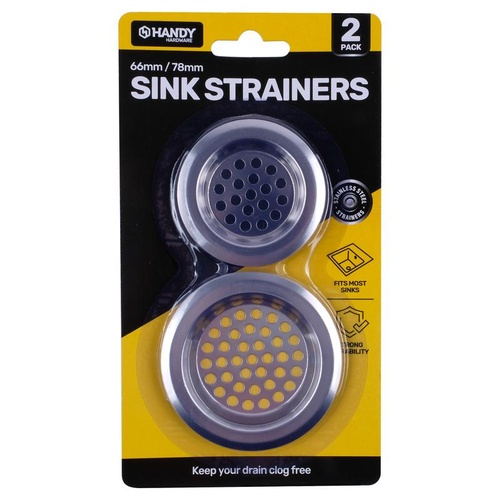 Plumbing & Kitchen Accessories Sink Strainer Set 2pc (66mm & 78mm Diameter)