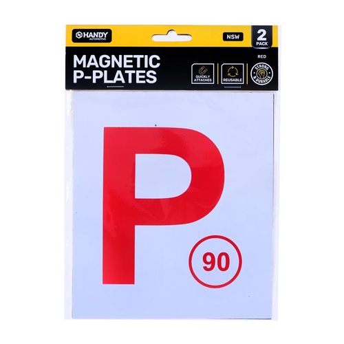 Plate P NSW Red Magnetic 2pk