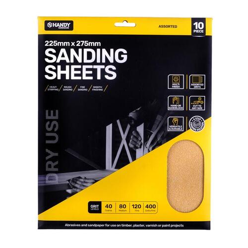 Sanding Sheets (For Dry Use Only) 225mm x 275mm