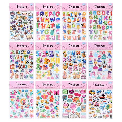 Sticker Set EVA 12 Assorted Designs 20cm x 25cm