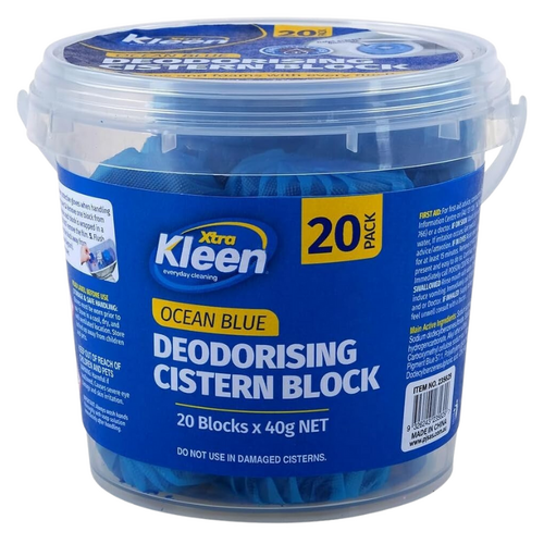 Toilet Deodorising Cistern Blocks 20pk x 40g Each - Ocean