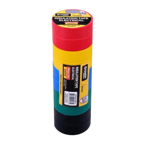 Tape Electrical 5 Assorted Colours (Green, Yellow, Blue,