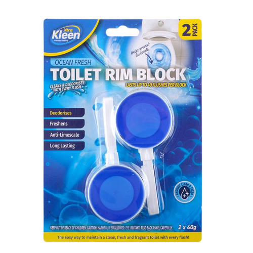 Toilet Rim Clip On Freshener Deodoriser 2pk - Ocean Fresh - 40g
