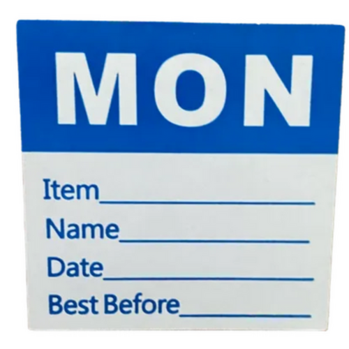 Day Labels Monday x 500