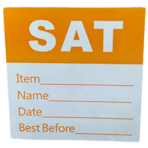 Day Labels Saturday x 500