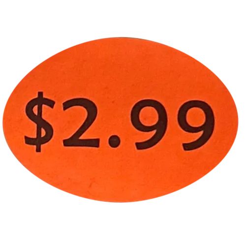 Price Stickers $2.99 x 1000