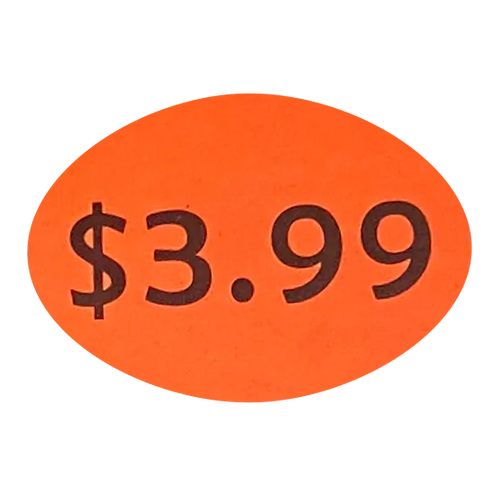 Price Stickers $3.99 x 1000